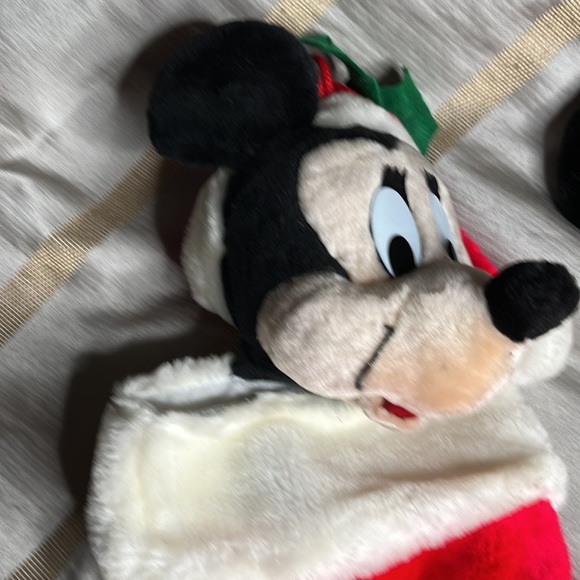 WDW Plush Stocking Mickey Mouse Santa and Minnie Mouse - Picture 11 of 13